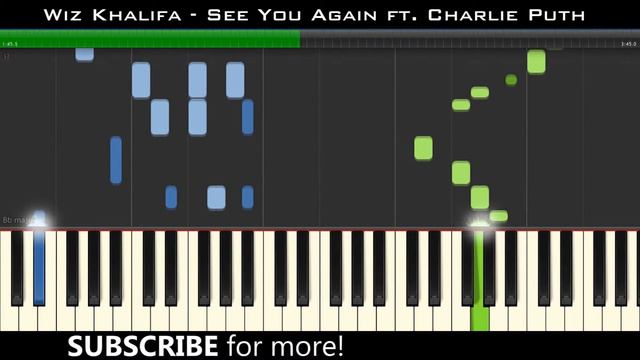 Wiz Khalifa - See You Again [Piano Tutorial] (Synthesia) HD смотреть онлайн