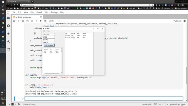 [16] Using Python to create a user interface to enter General Ledger transactions смотреть онлайн