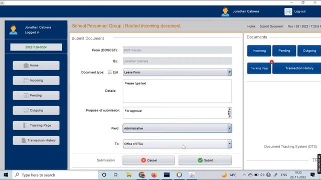 Document Tracking System In Java смотреть онлайн