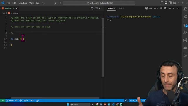 Enums - Rust live tutorial смотреть онлайн