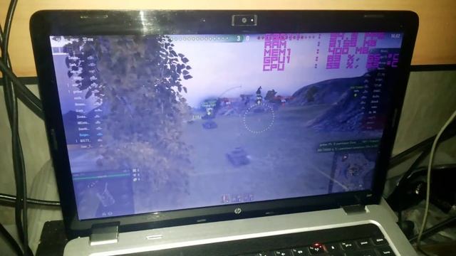 HP G62-a14ER, I3 330M, Radeon HD 5470 1 гб, тест с замером фпс танки World Of Tanks
