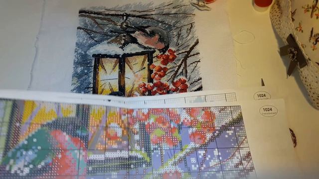 Вышивка крестом. Готовая работа Овен" Рождественский свет" смотреть онлайн