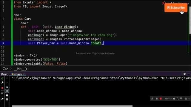 Create a Car object in Car game tkinter python in Tamil | Tkinter Tutorial in Tamil смотреть онлайн