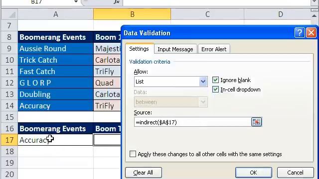Excel Magic Trick 550: Data Validation List Drop-Down Based On 2nd Data Validation List Dependent D смотреть онлайн