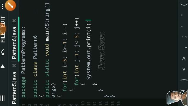 Number Pattern-6 In JAVA | Pattern Programs In Java | Java Pattern Programs | Learn Java In Mobile смотреть онлайн