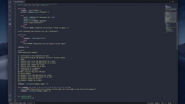 Check Appointment Availability [Python Automated Tool] [vfsvisaonline] смотреть онлайн