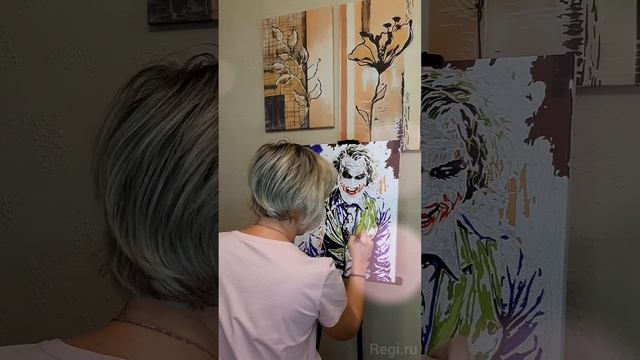 Картина по номерам 40х50 "Джокер игра картами" смотреть онлайн