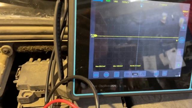Ситроен С 4 троит мотор, включяется вентилятор, проверка осциллографом