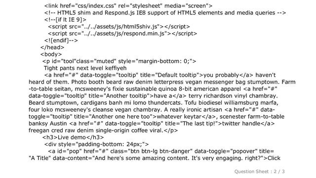 CSS : Bootstrap 3.0 Popovers and tooltips смотреть онлайн