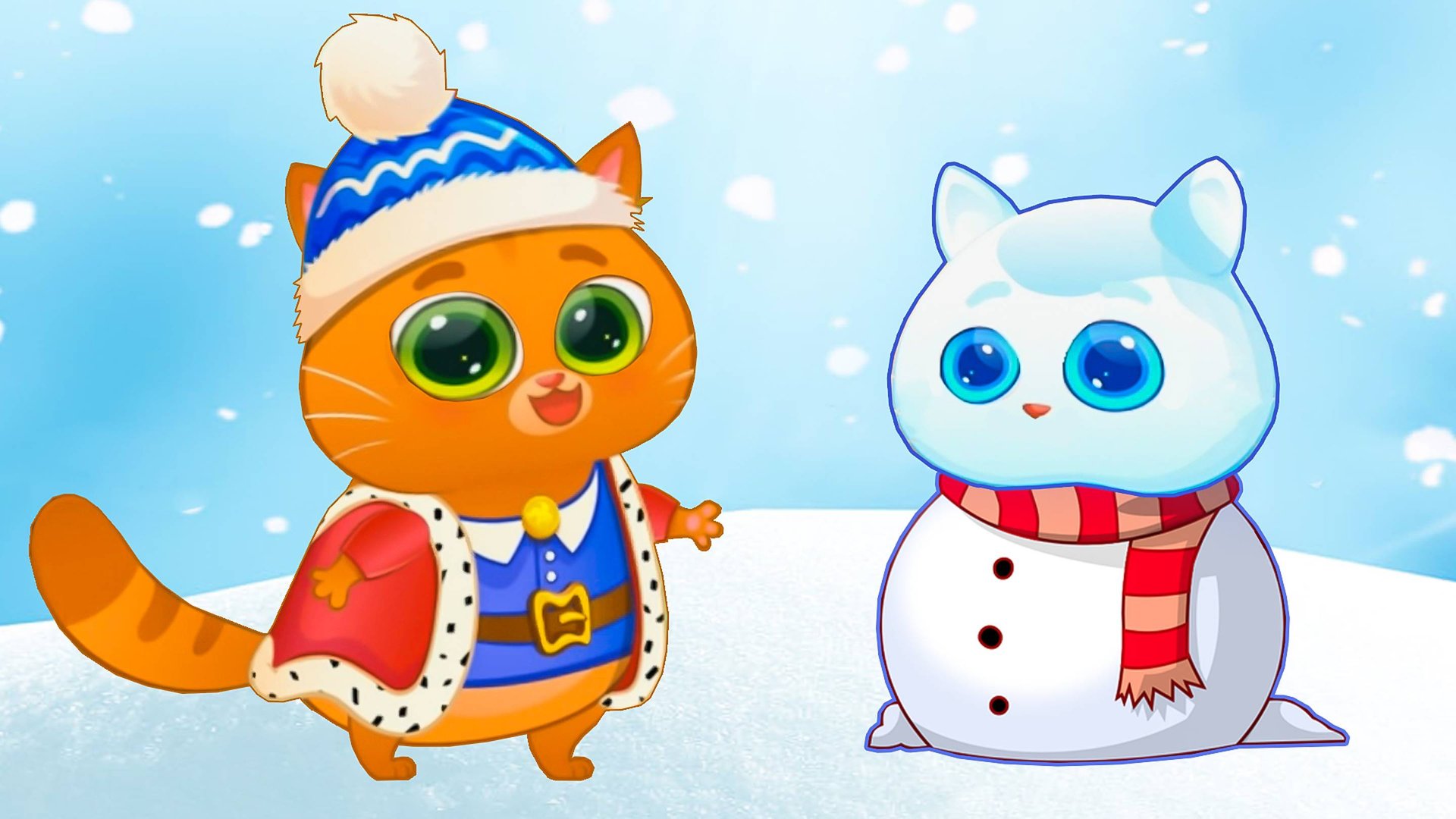 Суровый КОТИК БУБУ #44. Зимняя прогулка. Мультик ИГРА про котят на Игрули TV смотреть онлайн