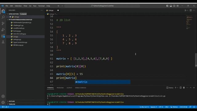 PYTHON - 2D LIST & PRACTICE PROBLEM (09 d) смотреть онлайн