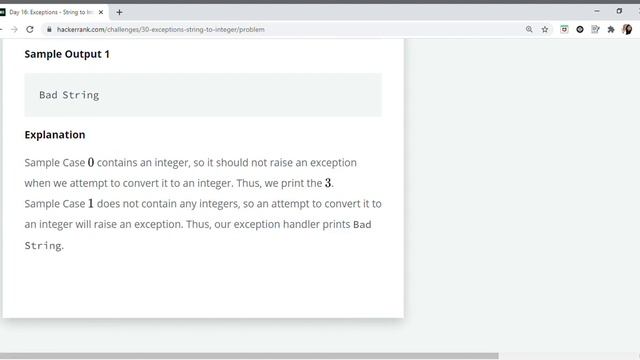 30 days of code | Java | Day 16 Exceptions String to Integer HackerRank code solution. смотреть онлайн