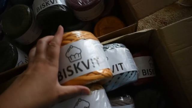 Трикотажная пряжа Бисквит (BISKVIT)  распаковка посылки