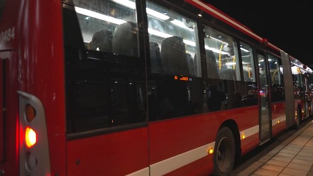 Sweden, Stockholm, Arlanda Airport Bus Stop @ Night