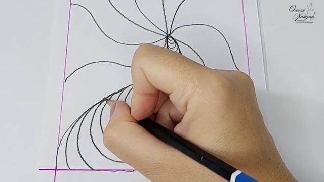 Тренируемся рисовать стежку с элементом "дуга" смотреть онлайн