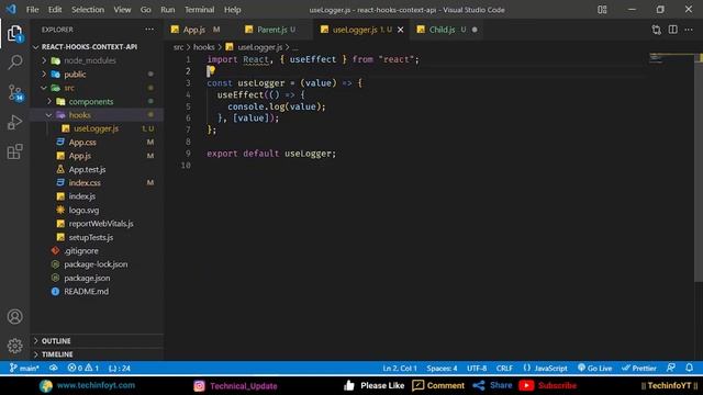 react custom hook useLogger | React Hooks Series смотреть онлайн