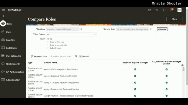 Oracle Fusion 51: How to use Compare role option in fusion смотреть онлайн