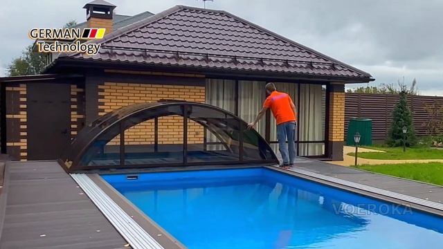 Павильон для бассейна модель TELEDOM. Размер 7,96х3,71х1,20м смотреть онлайн