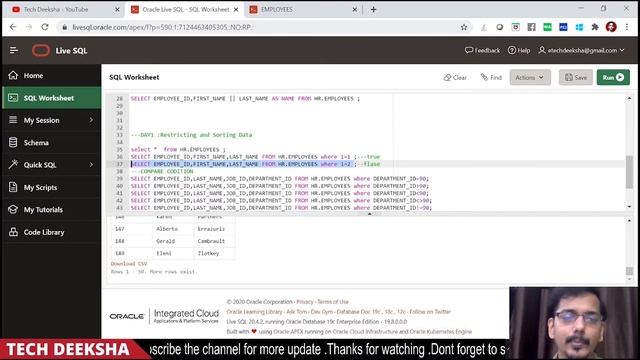 #08 SQL Fundamentals | Where condition | Comparison operator смотреть онлайн