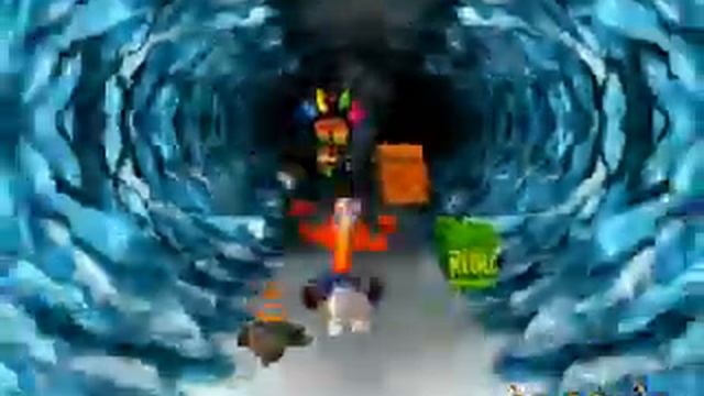 Crash Bandicoot The Huge Adventure Level 4 Frostbite Cavern Relic run without running power смотреть онлайн
