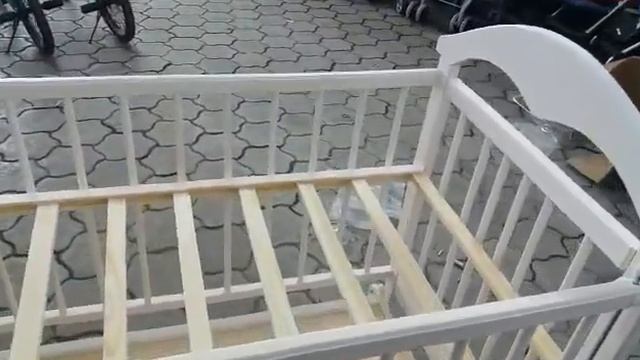 белая кроватка с маятником в магазине Крошка-Бишкек смотреть онлайн