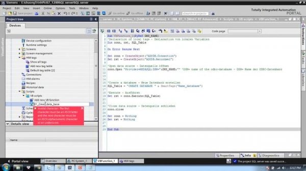SQL: Set connect WinCC to SQL Server (SQL Database)