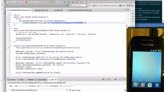 Selendroid - Native App Testing Demo смотреть онлайн