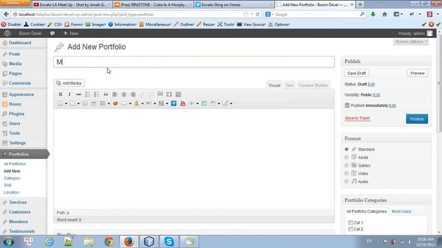Boom Wordpress Theme: How to create portfolio items смотреть онлайн