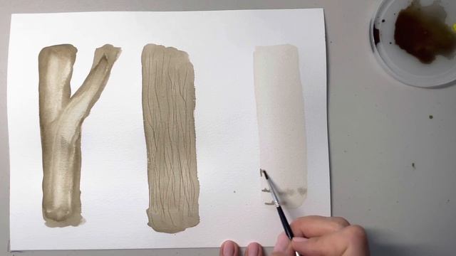Three ways to paint tree trunks and and tree bark. Как нарисовать стволы деревьев. смотреть онлайн