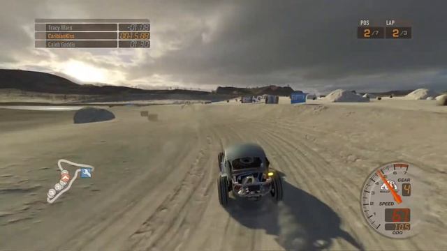Baja: Edge of Control HD (PS4) - Opening career race, baja bug - смотреть онлайн