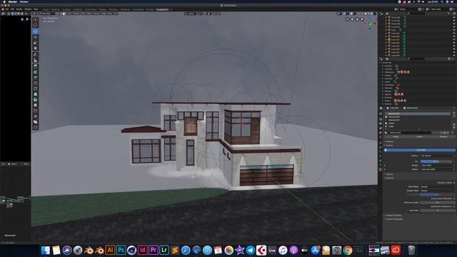 3D House Blender 2.8 file download (OBJ, STL, Blend, DAE) смотреть онлайн