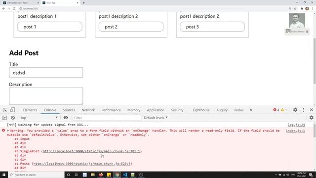 13. call Method from child to parent component to change the state data by lifting up in React JS. смотреть онлайн