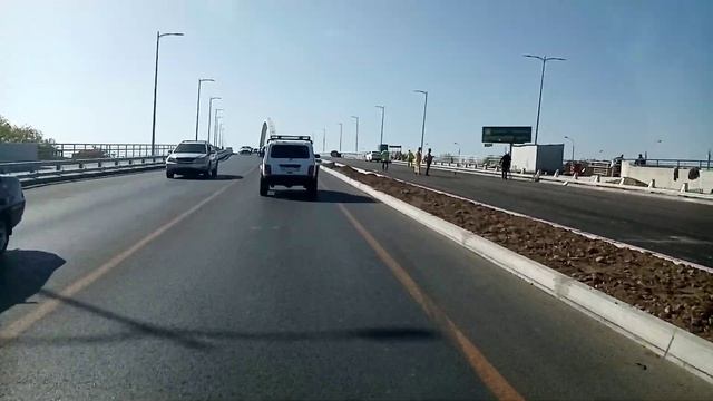 Еду через новый яблоновский мост в Краснодаре. смотреть онлайн