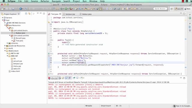 Développez des sites web avec Java EE: Manipulation des JAVA beans dans les JSP смотреть онлайн