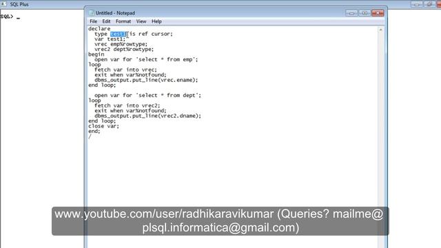 PL/SQL: Ref Cursors смотреть онлайн