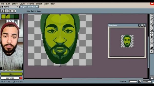 How to draw a face in pixel art - Pixel art tutorial - Miguel