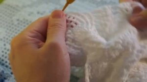 Детское ажурное платье крючком 2 часть( вяжем подол платья. Baby openwork crochet dress part 2(#7)