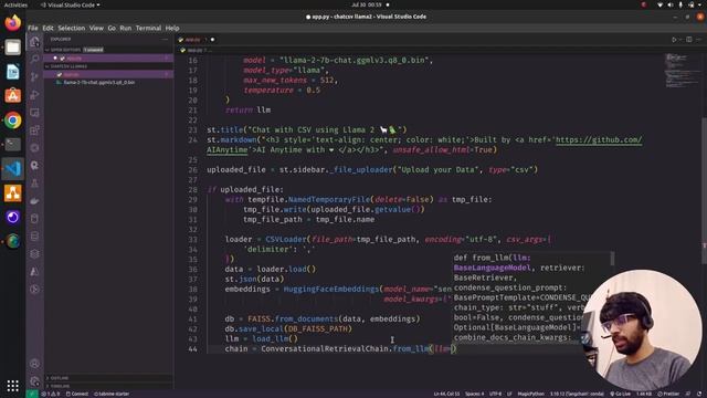 Chat with CSV Streamlit Chatbot using Llama 2: All Open Source смотреть онлайн