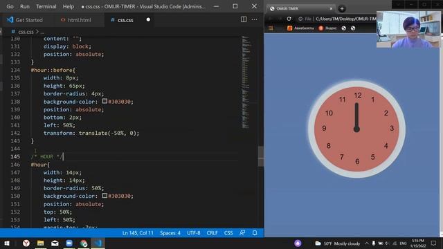 Как создать аналоговые часы с помощью HTML, CSS, JavaScript || HTML, CSS, JavaScript м/н саат жасо смотреть онлайн