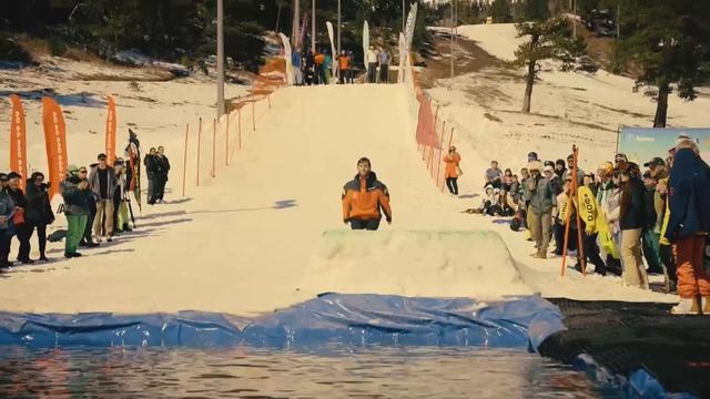 Архыз прыжки на лыжах в воду смотреть онлайн