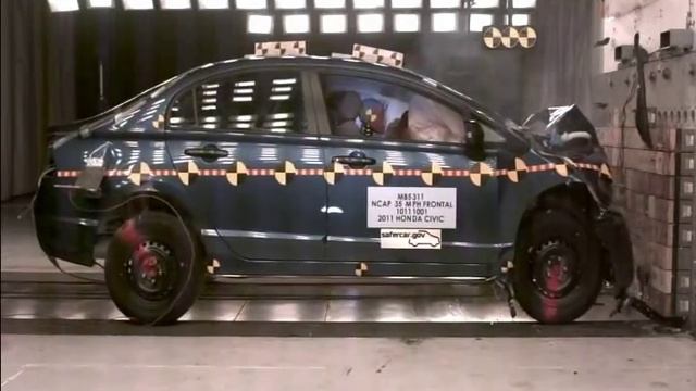 Crash Test 2011 - 20** Honda Civic (Full Frontal Impact) NHTSA смотреть онлайн