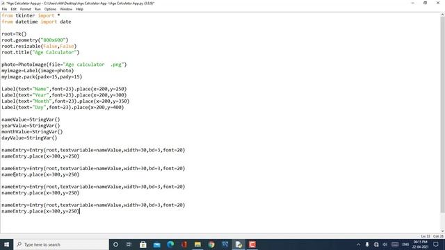 How to Create Age Calculator using Python Tkinter | Python Project смотреть онлайн