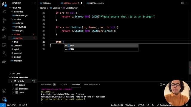 Build a REST API in Go using Fiber + GORM смотреть онлайн