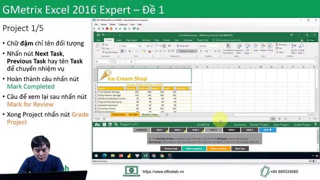 Giải đề MOS Excel 2016 Expert 77-728 - Project 1 смотреть онлайн