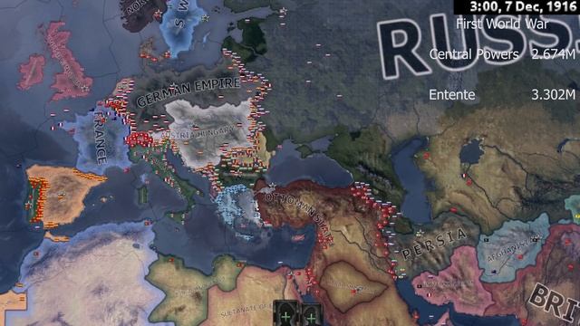 Fully Buffed Ottoman Empire - Great War Redux - HOI4 Timelapse смотреть онлайн