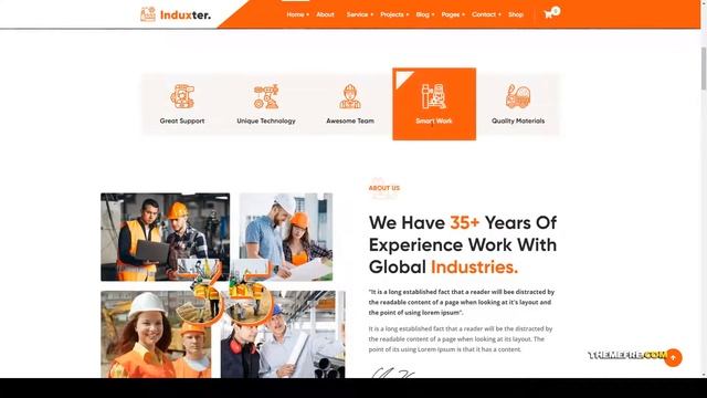 Induxter - Industry And Factory WordPress Theme factory business industry Build Website смотреть онлайн