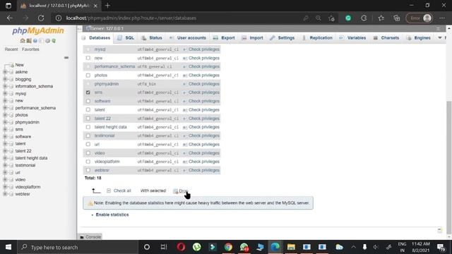 how to delete database in phpmyadmin смотреть онлайн