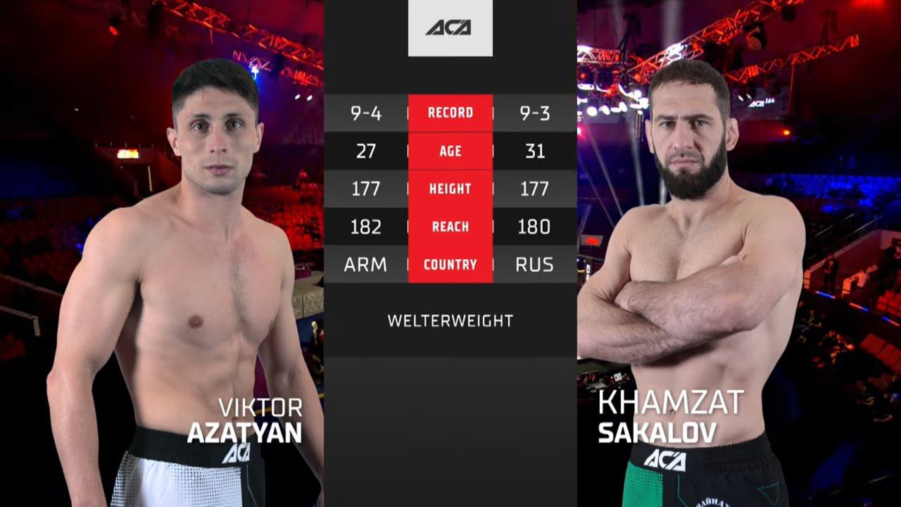 Виктор Азатян Vs. Хамзат Сакалов | Viktor Azatyan Vs. Khamzat Sakhalin | ACA 164