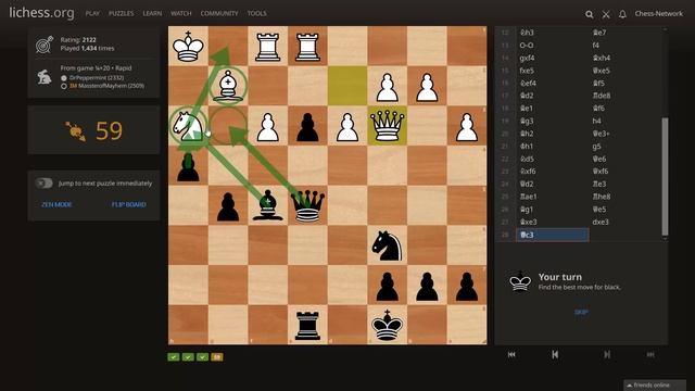 Chess Master solves 2100 level puzzles (7) смотреть онлайн