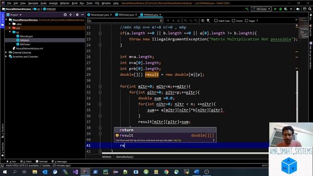 Neural Networks from Scratch in JAVA : Video#2 Matrix Functions Code#AI #NeuralNetwork #Java #OOPs смотреть онлайн